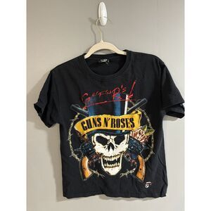 Rock & Death‎ Guns N Roses Graphic T-Shirt Mens Medium Black Skull Band Tee